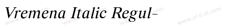 Vremena Italic Regul字体转换